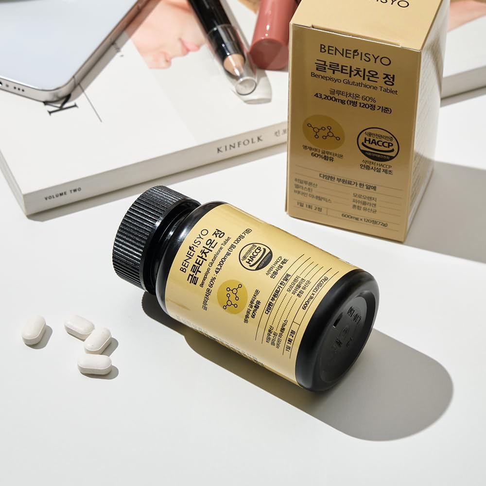 Glutathione Tablets 120 Count for 2 Month Supply - Benepisyo Supplement