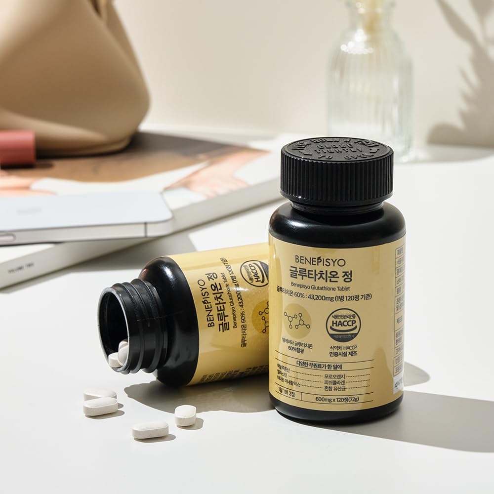 Glutathione Tablets 120 Count for 2 Month Supply - Benepisyo Supplement