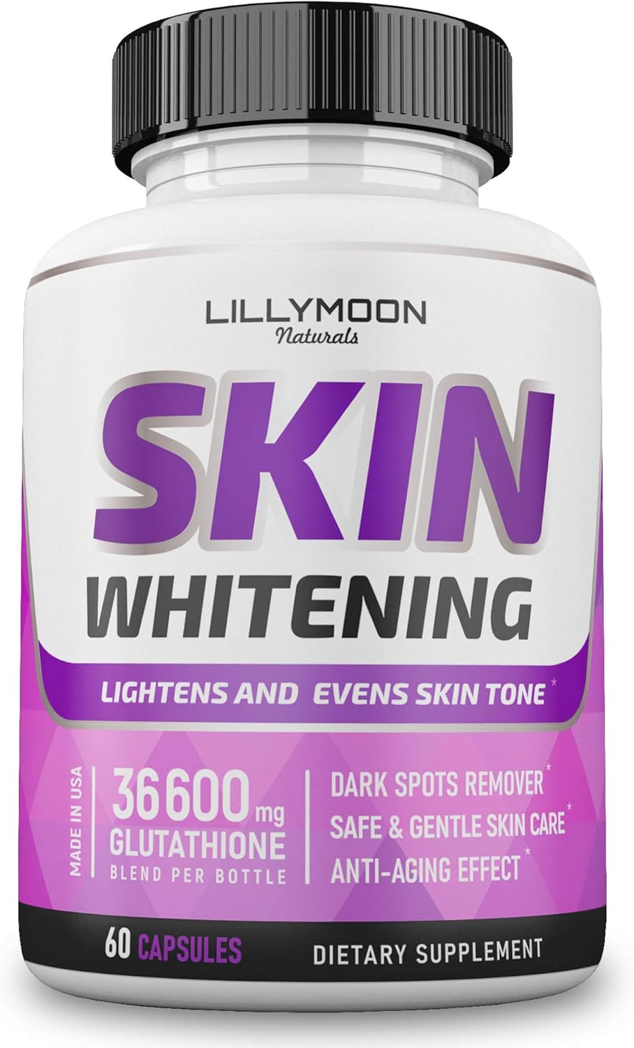 Glutathione Whitening Pills with Vitamin C for Skin Lightening and Dark Spot Removal - Made in USA