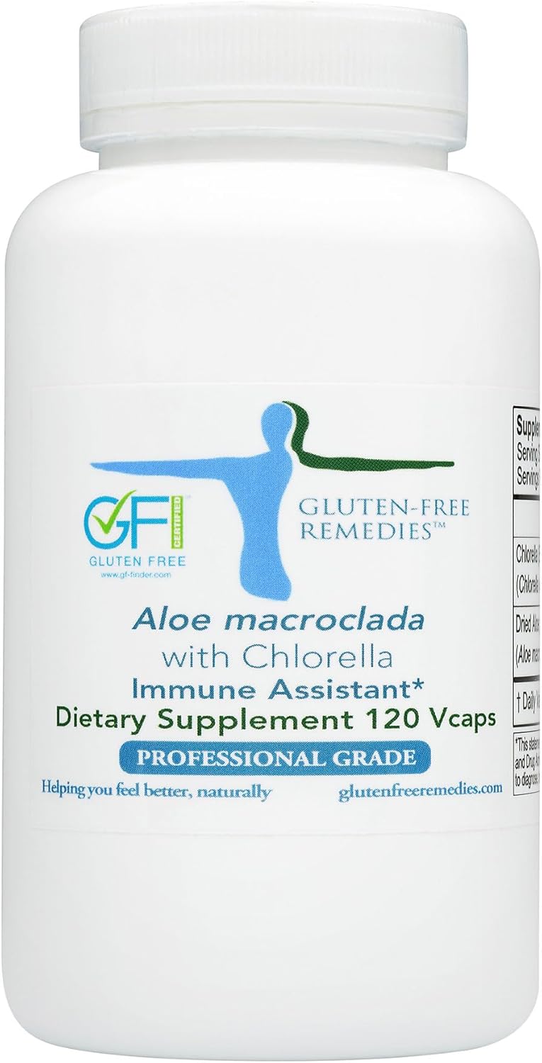 Gluten-Free Aloe Macroclada with Chlorella Capsules - 500mg - 120 Count