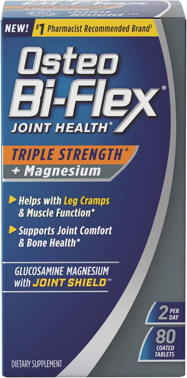 Gluten Free Osteo Bi-Flex Triple Strength Joint Supplement with Glucosamine & Magnesium, 160 Tablets