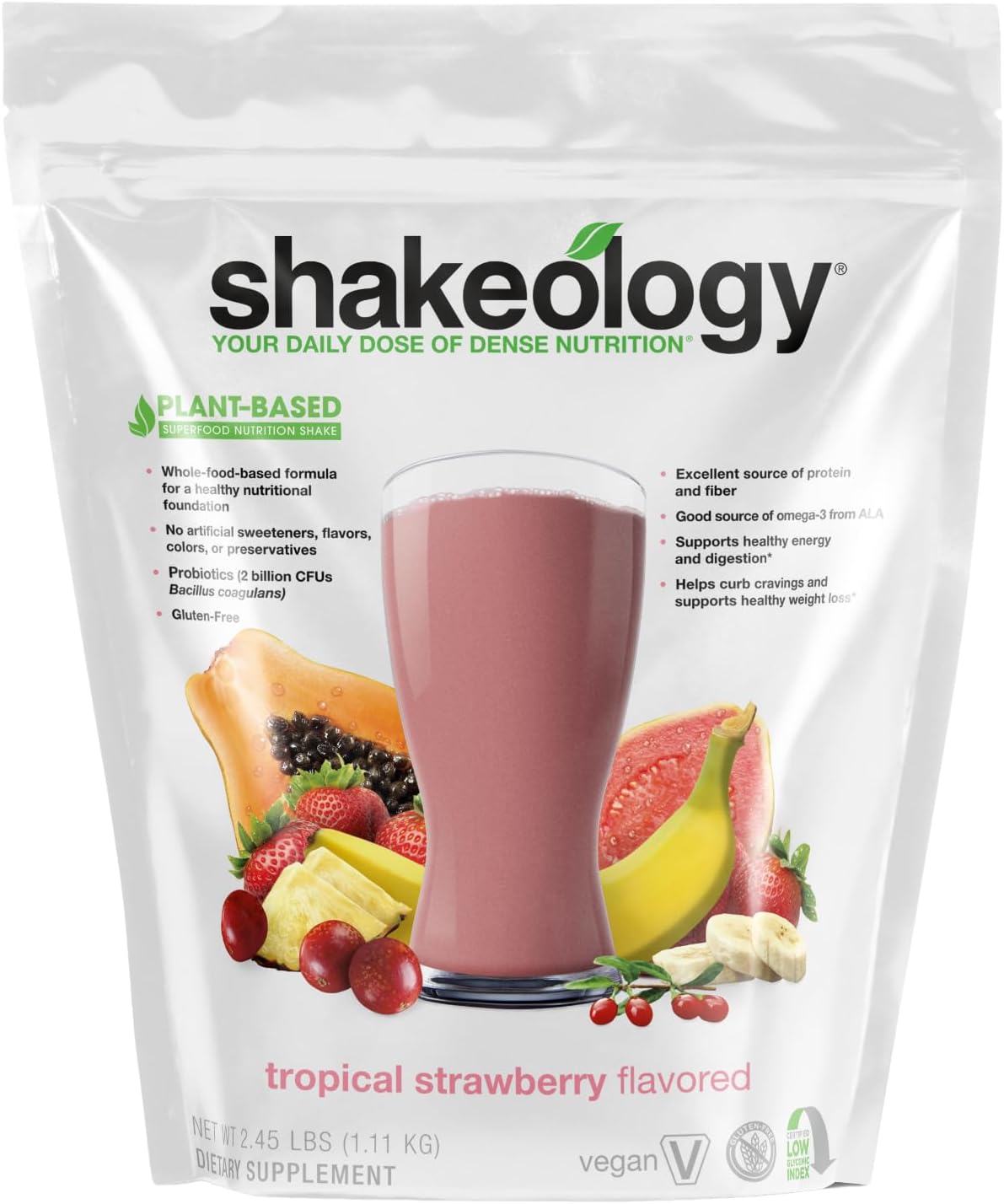 Gluten-Free Vegan Protein Powder for Healthy Weight Loss and Lean Muscle Support - Tropical Strawberry Flavor - 30 Servings - BoostGo Australia