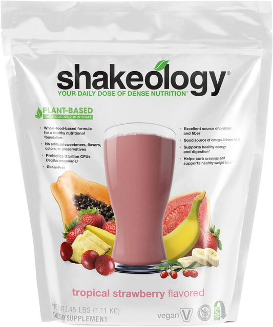 Gluten-Free Vegan Protein Powder for Healthy Weight Loss and Lean Muscle Support - Tropical Strawberry Flavor - 30 Servings - BoostGo Australia