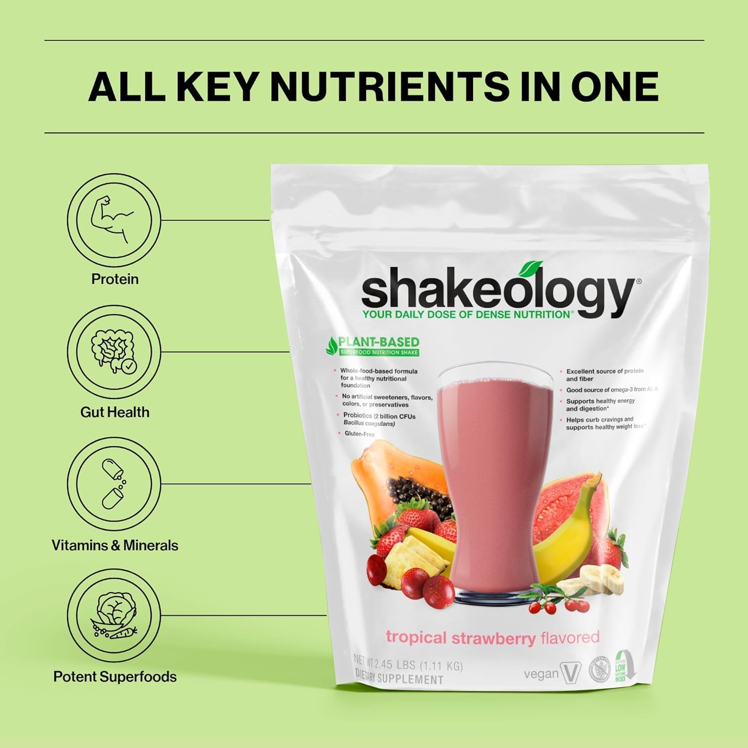 Gluten-Free Vegan Protein Powder for Healthy Weight Loss and Lean Muscle Support - Tropical Strawberry Flavor - 30 Servings - BoostGo Australia