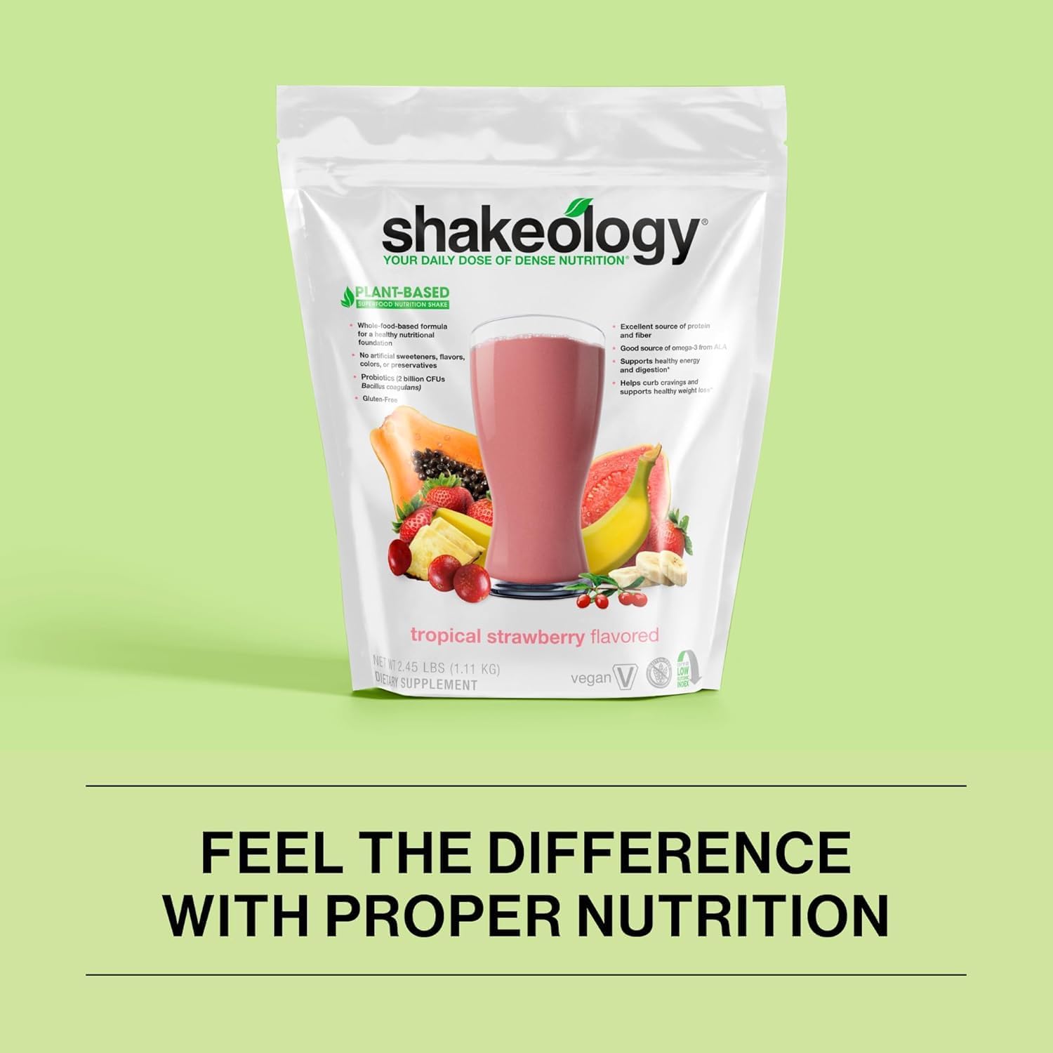 Gluten-Free Vegan Protein Powder for Healthy Weight Loss and Lean Muscle Support - Tropical Strawberry Flavor - 30 Servings - BoostGo Australia