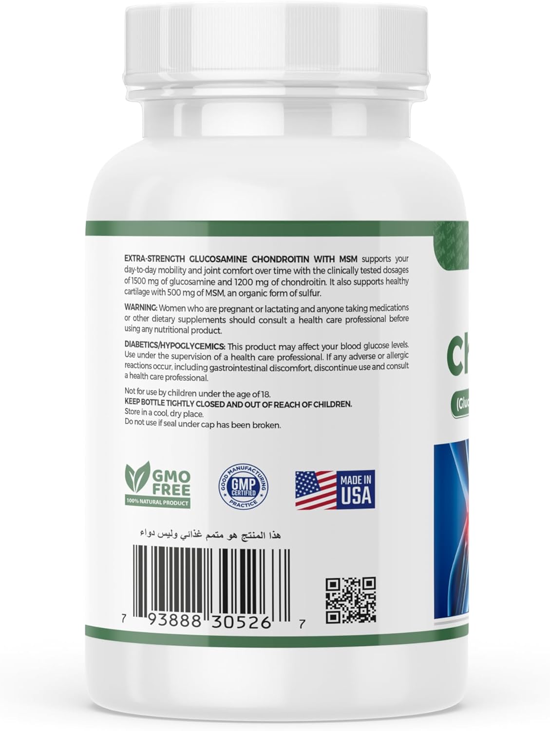 Gluten-Free VITA CHROME ChondroMax Joint Health Supplement with Glucosamine, Chondroitin, MSM - Made in USA - 60 Tablets for Men & Women