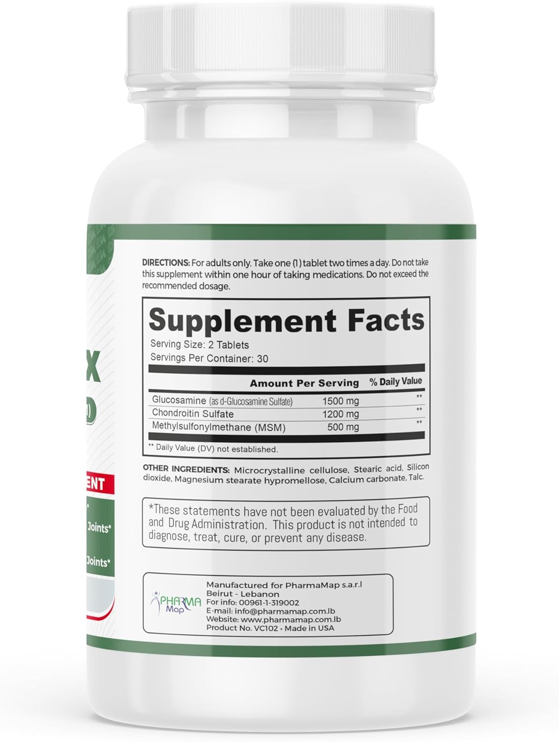 Gluten-Free VITA CHROME ChondroMax Joint Health Supplement with Glucosamine, Chondroitin, MSM - Made in USA - 60 Tablets for Men & Women