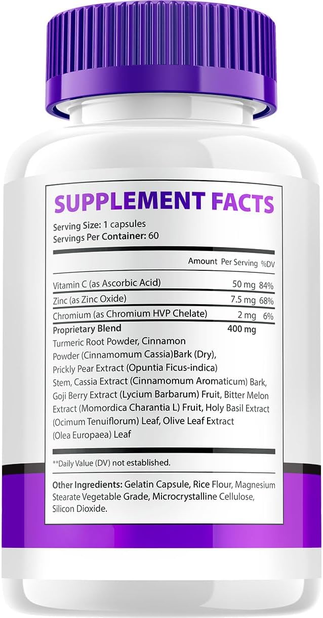 Glyco Optimizer Capsules - All Natural Formula for Healthy Glyco Levels, Maximum Strength Supplement - 60 Capsules