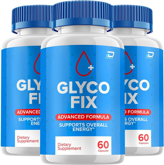 GlycoFix Advanced Supplement Capsules - Natural Formula to Support Healthy Levels, Maximum Strength Daily Formula (3 Pack - 180 Capsules)