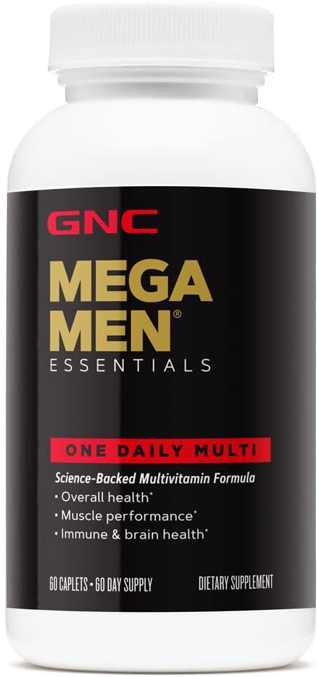 GNC Mega Men Essentials One Daily Multivitamin for Overall Health & Muscle Performance - 60 Count - BoostGo Australia