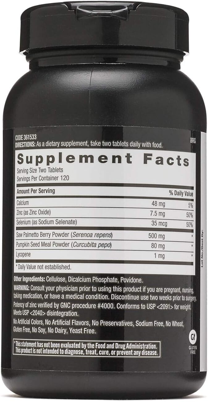 GNC Men's Saw Palmetto Supplement for Prostate Health | 240 Tablets