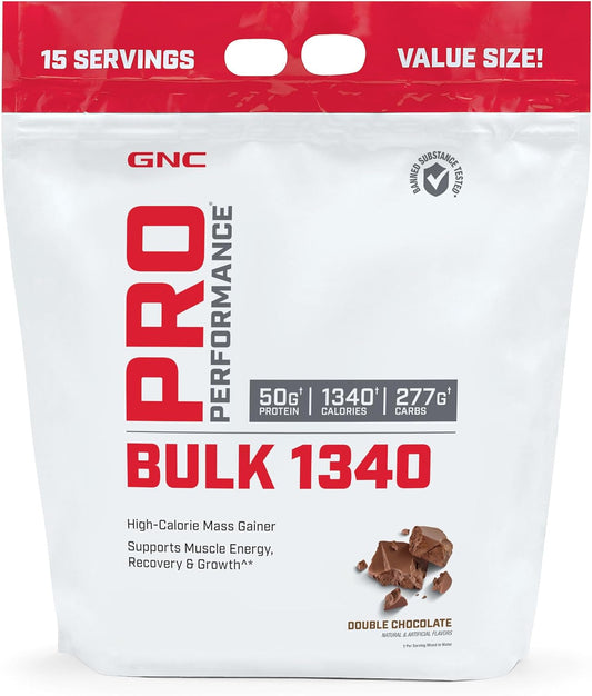 GNC Pro Performance Bulk 1340 Mass Gainer Protein Powder - High Calorie Formula for Muscle Energy and Growth - Gluten Free with Banned Substance Testing