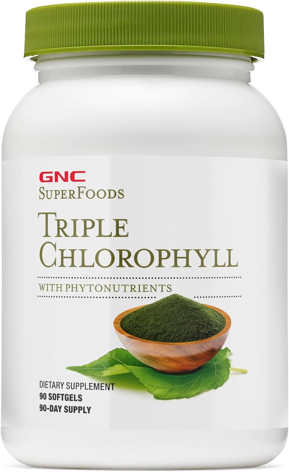 GNC Superfoods Triple Chlorophyll Softgels - 90 Count - Natural Detox and Antioxidant Support