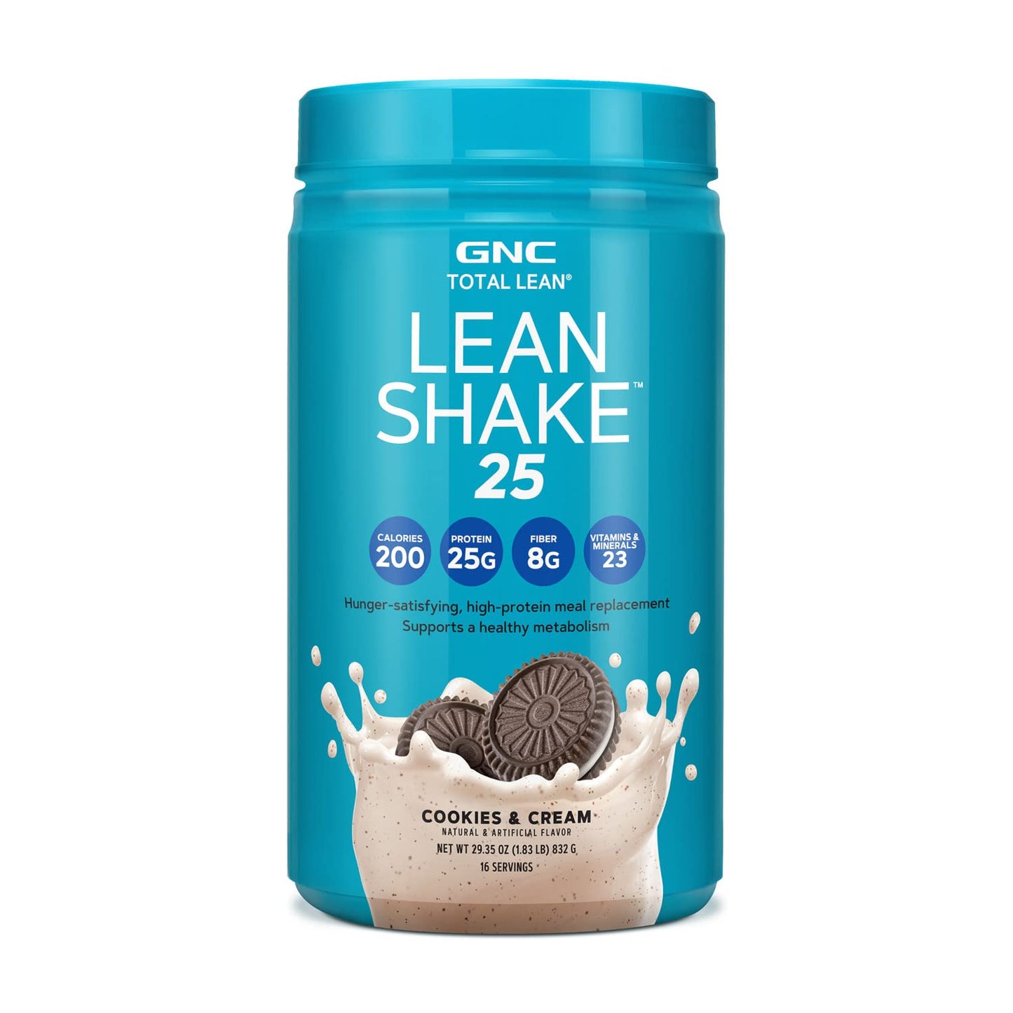 GNC Total Lean Lean Shake 25 Cookies and Cream Protein Powder - 16 Servings