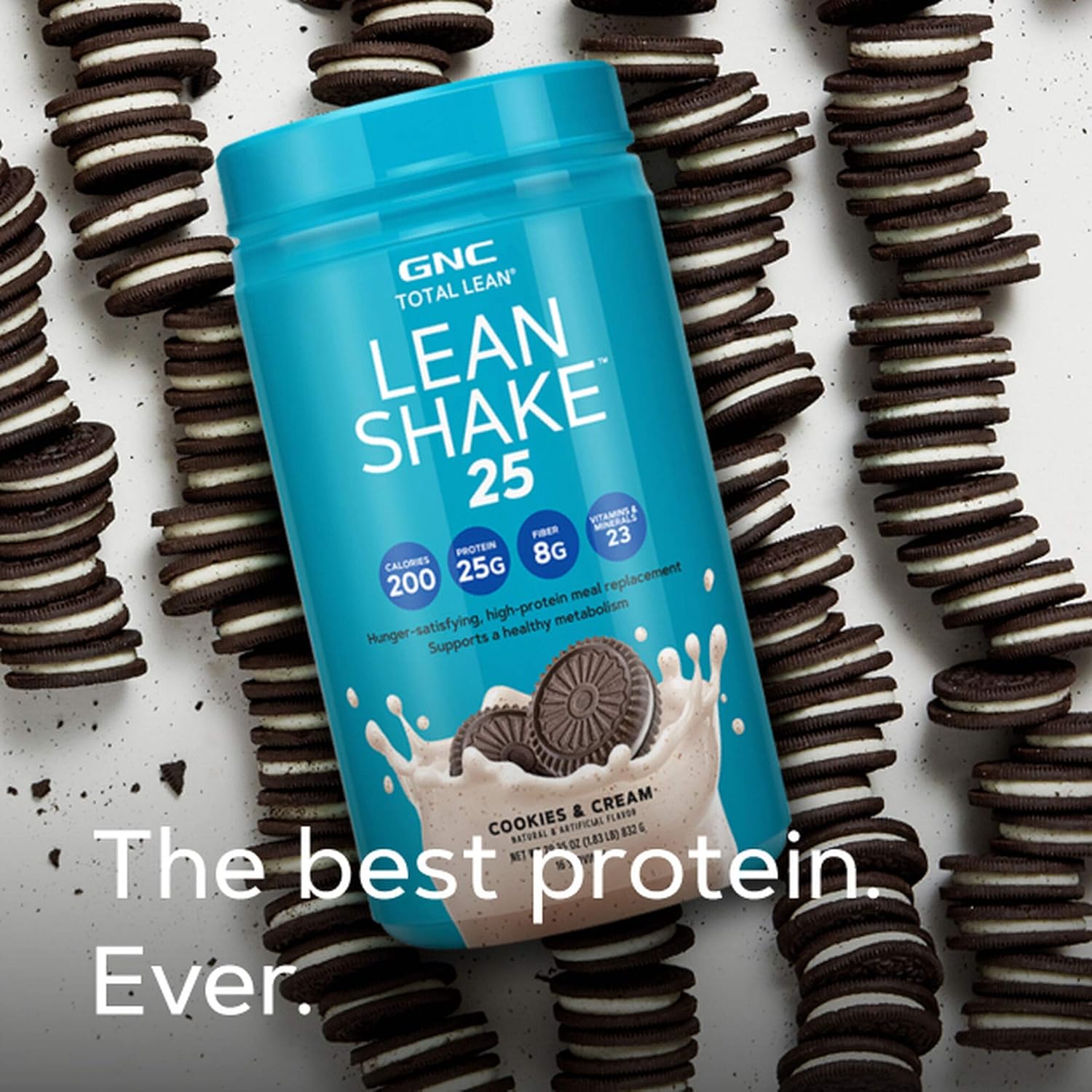 GNC Total Lean Lean Shake 25 Cookies and Cream Protein Powder - 16 Servings