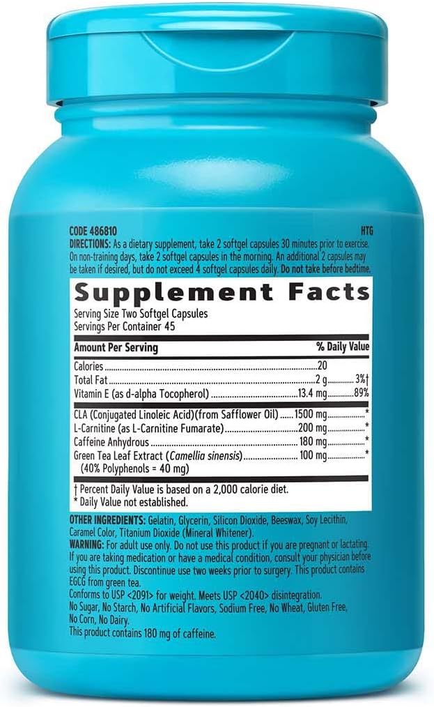 GNC Total Lean Thermo CLA Softgel Capsules - Boosts Energy, Metabolism, and Muscle Recovery - 90 Count