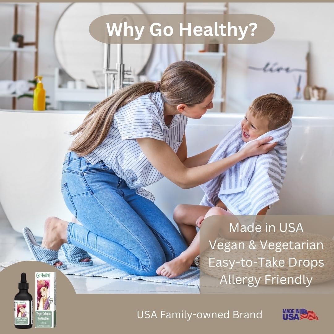 Go Healthy Natural Vegan Liquid Multivitamin and Collagen Biotin Bundle - Boost Your Health Naturally!