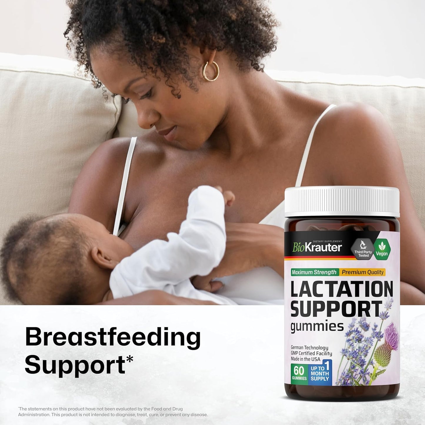 Goat's Rue Herbal Supplement for Lactation Support: Capsules and Gummies Combination Pack