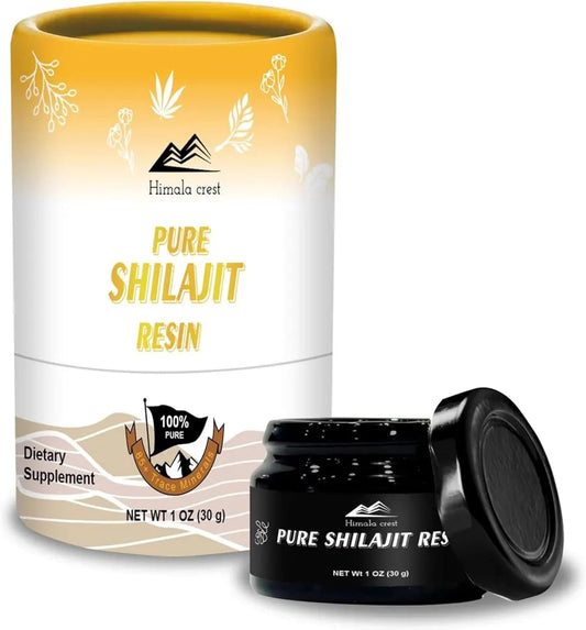 Gold Grade Pure Himalayan Organic Shilajit Resin - High Potency with 70% Fulvic Acid, 85+ Trace Minerals for Energy & Immune Support - 30g, 75 Servings