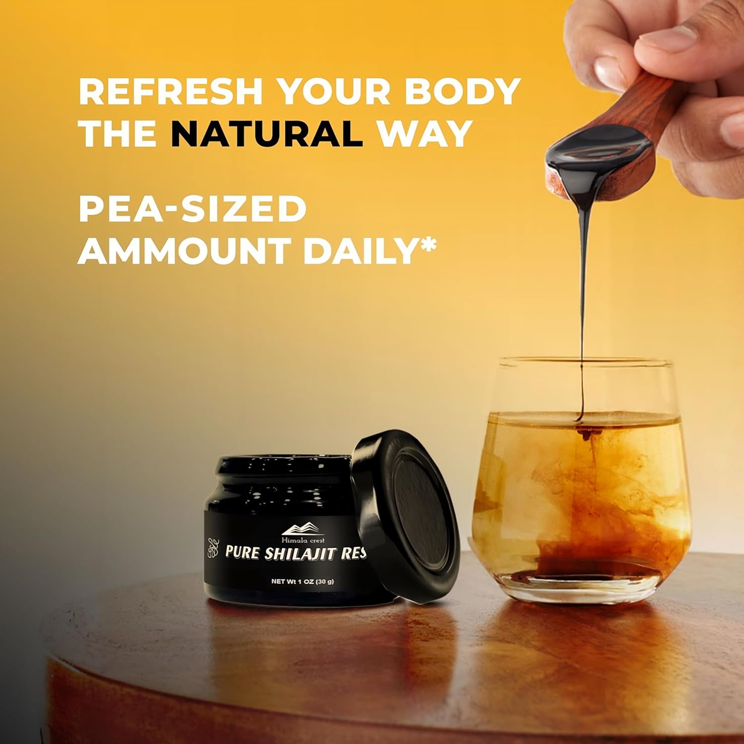 Gold Grade Pure Himalayan Organic Shilajit Resin - High Potency with 70% Fulvic Acid, 85+ Trace Minerals for Energy & Immune Support - 30g, 75 Servings