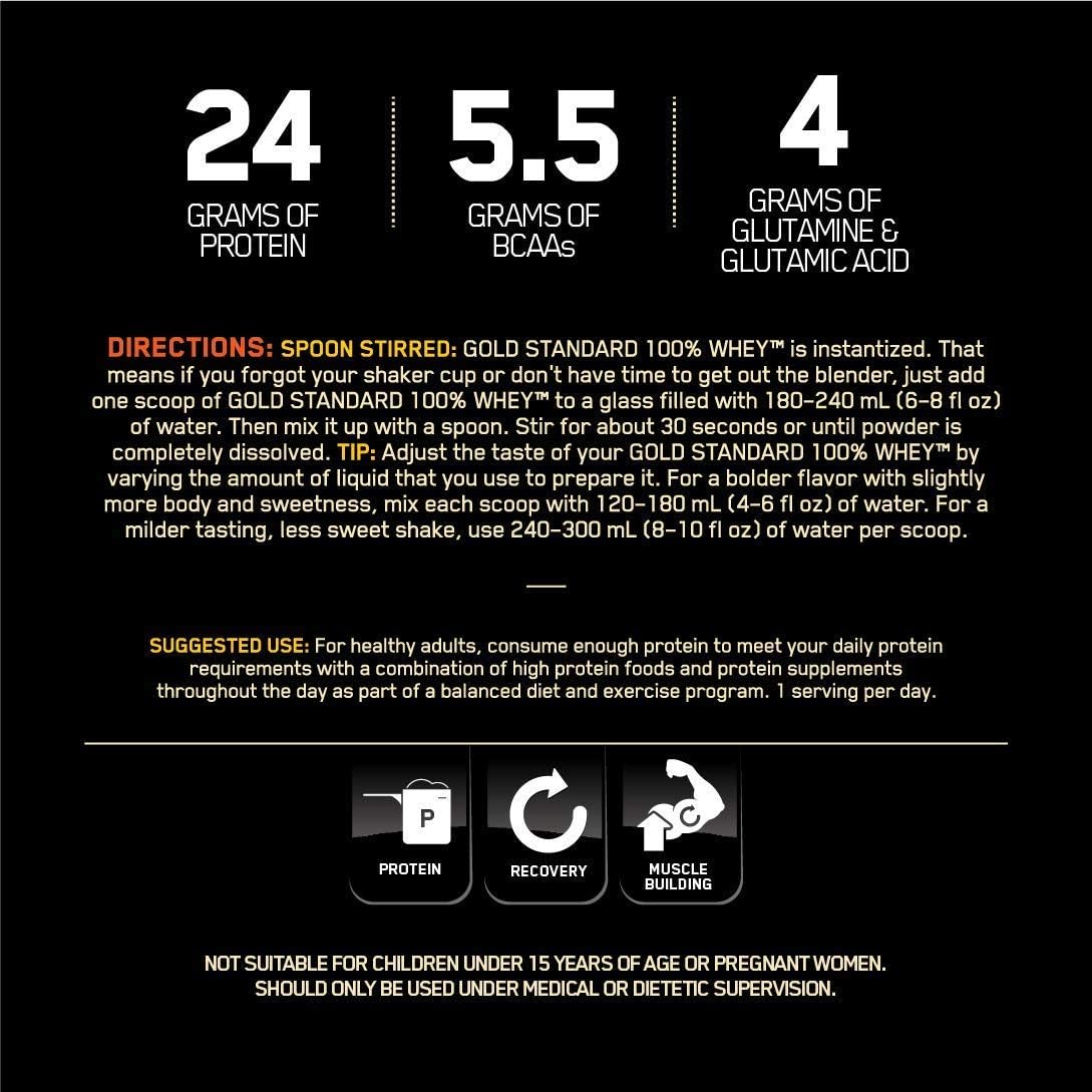 Gold Standard 100% Whey Protein Powder - Double Rich Chocolate - 1 lb