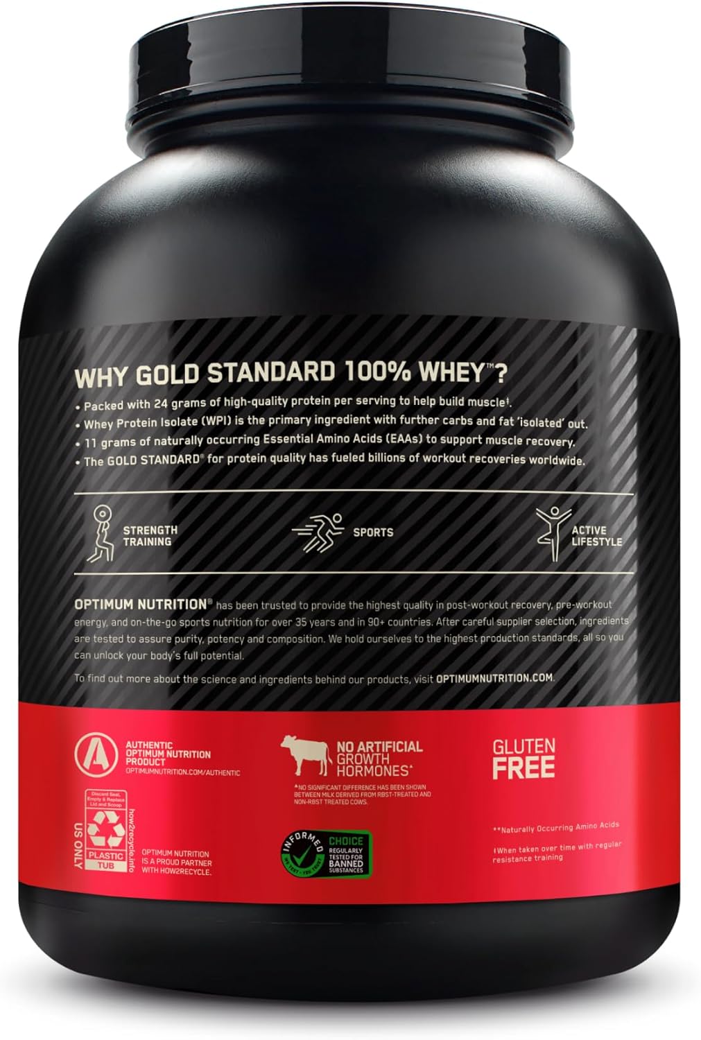 Gold Standard 100% Whey Protein Powder in Chocolate Malt Flavor - 5lb Jar (Packaging May Differ)