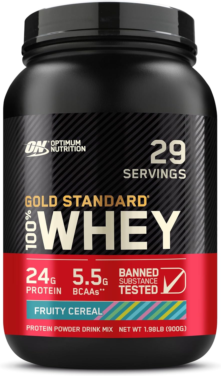 Gold Standard 100% Whey Protein Powder in Fruity Cereal Flavor - 1.98 lb Pack - Optimum Nutrition