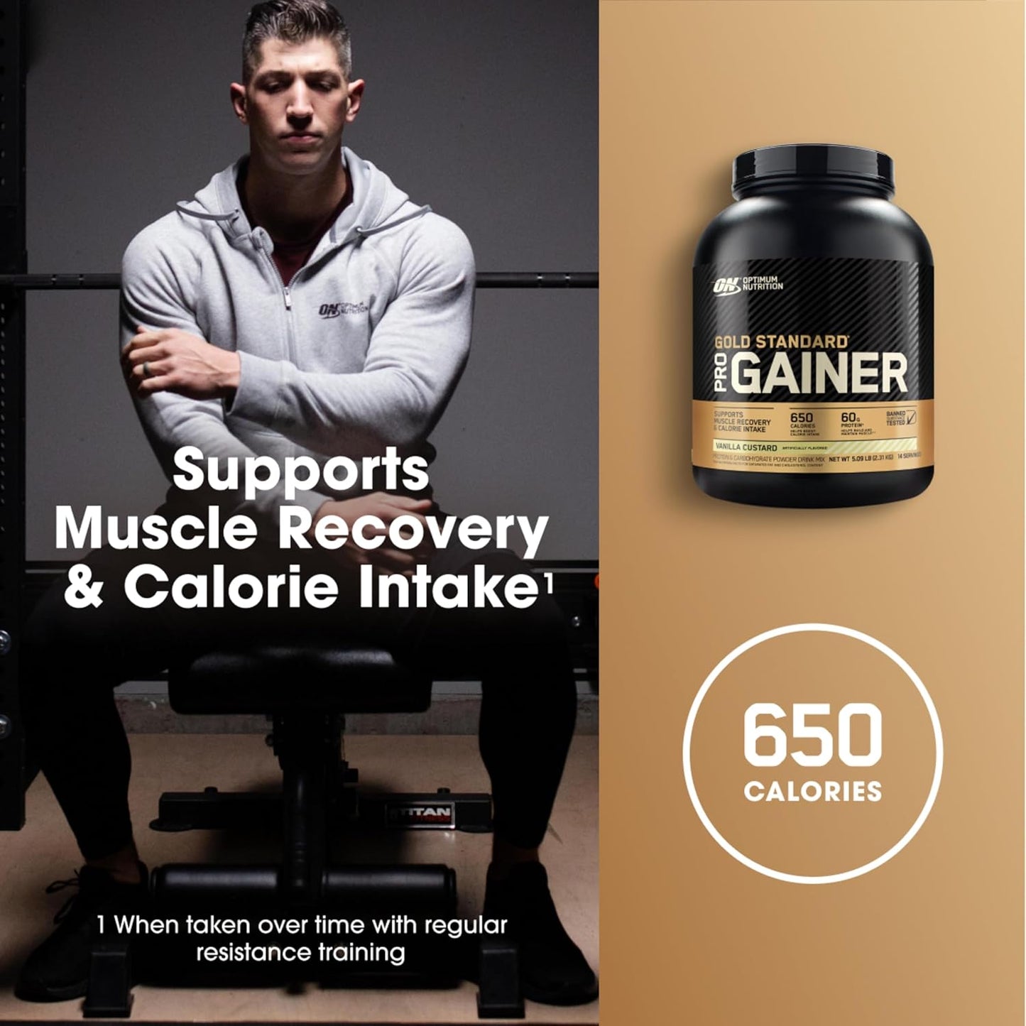 Gold Standard Pro Gainer Vanilla Custard Protein Powder - 5.09 lbs