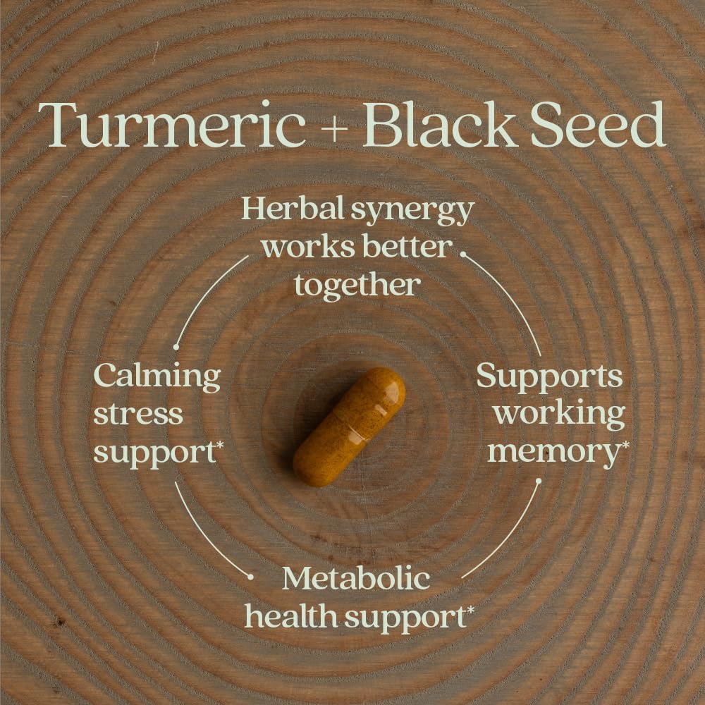 Golden Black Seed & Turmeric Capsules for Metabolic Health and Healthy Mood - 60 ct Vegan Capsules - BoostGo Australia