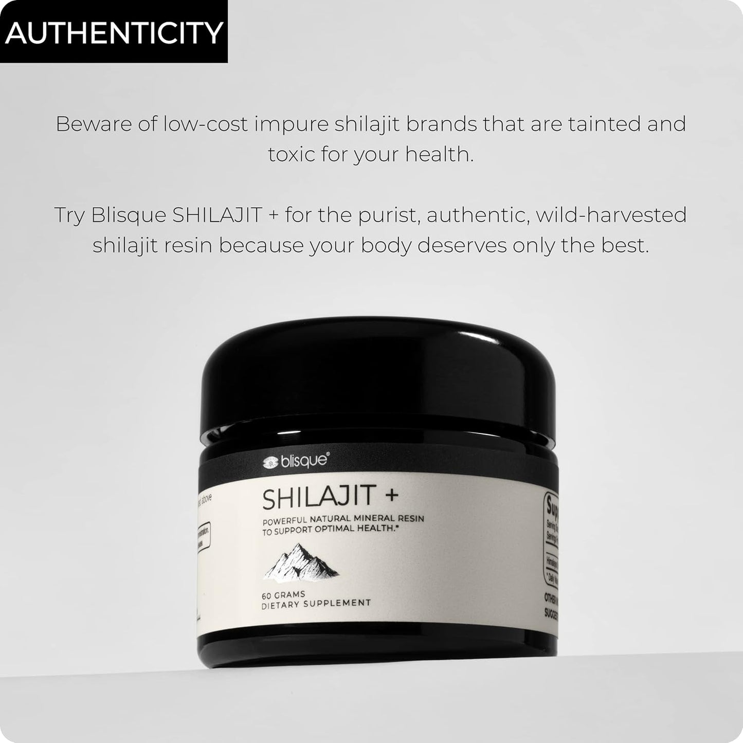 Golden Grade A Himalayan Organic Shilajit Resin Supplement with Fulvic Acid | 60g Pure and Natural Trace Minerals