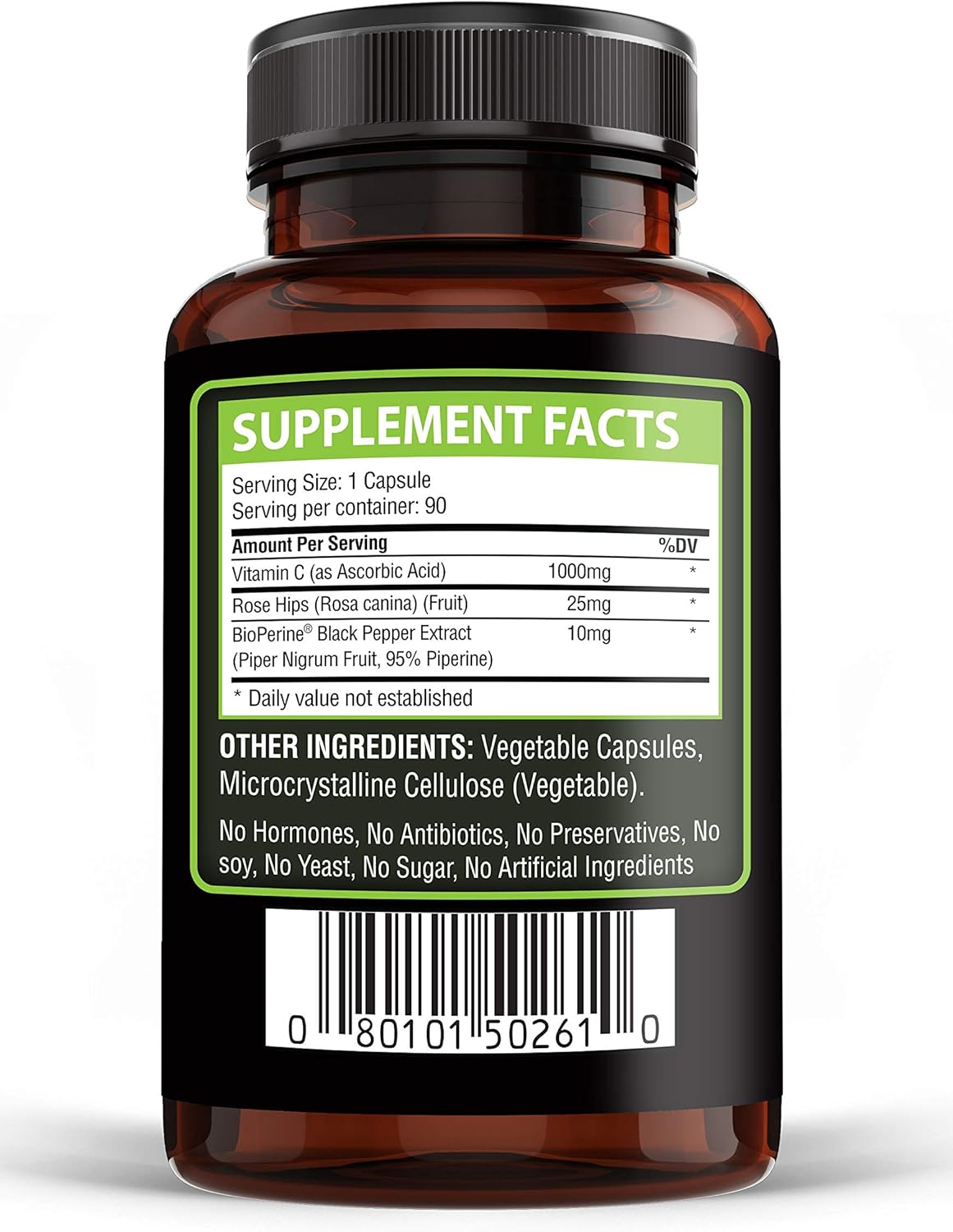 Golden Naturals 1000mg Vitamin C with Rose Hips for Immune Support and Antioxidant Boost, High Absorption, Skin Health, 90 Capsules