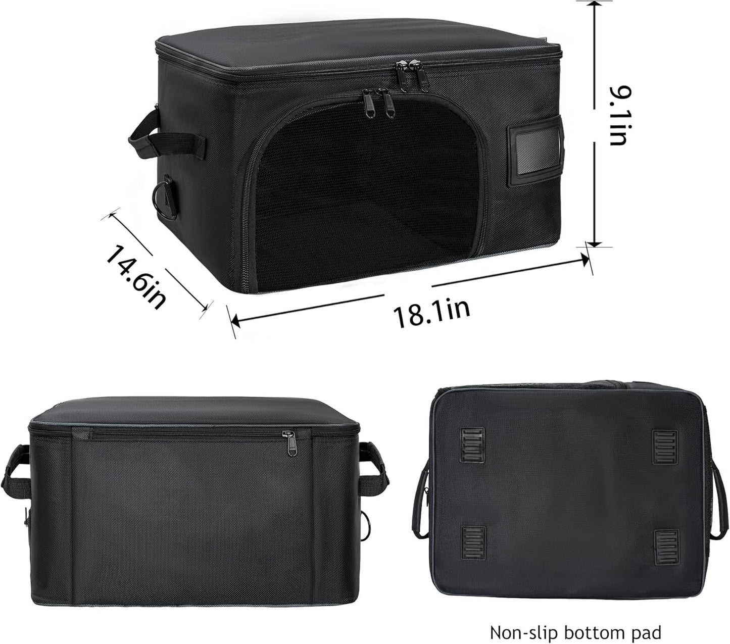 Golf Trunk Organizer with Ventilated Compartment for Shoes and Storage for Balls, Tees, Clothes, Gloves