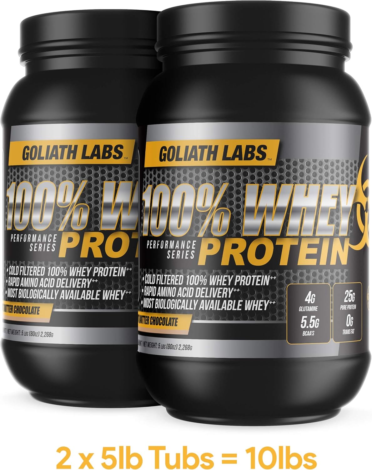 Goliath Labs Chocolate 100% Whey Protein Powder - 5 lb Size