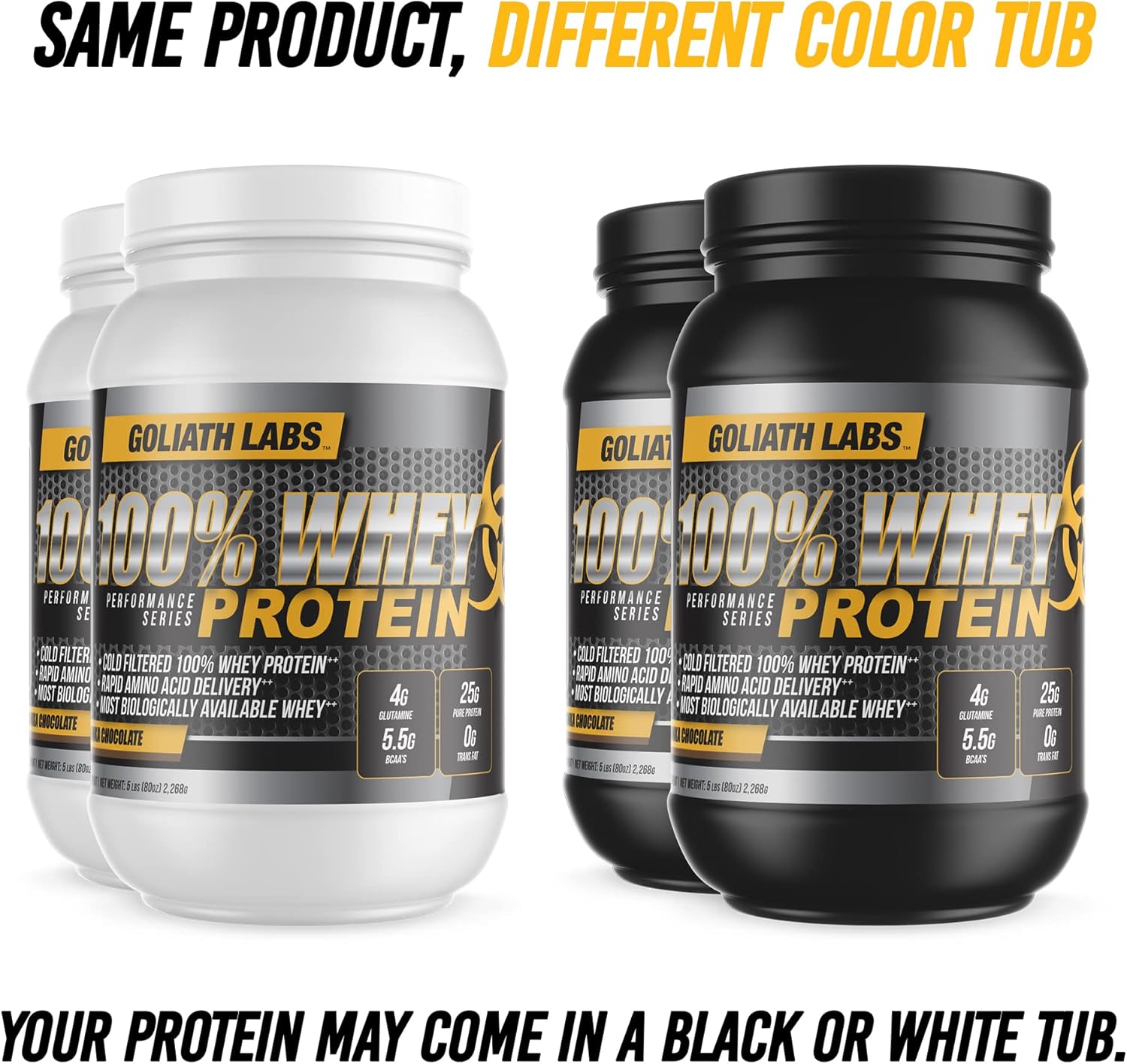 Goliath Labs Vanilla 100% Whey Protein Powder - 10 lb Size for Muscle Building & Recovery