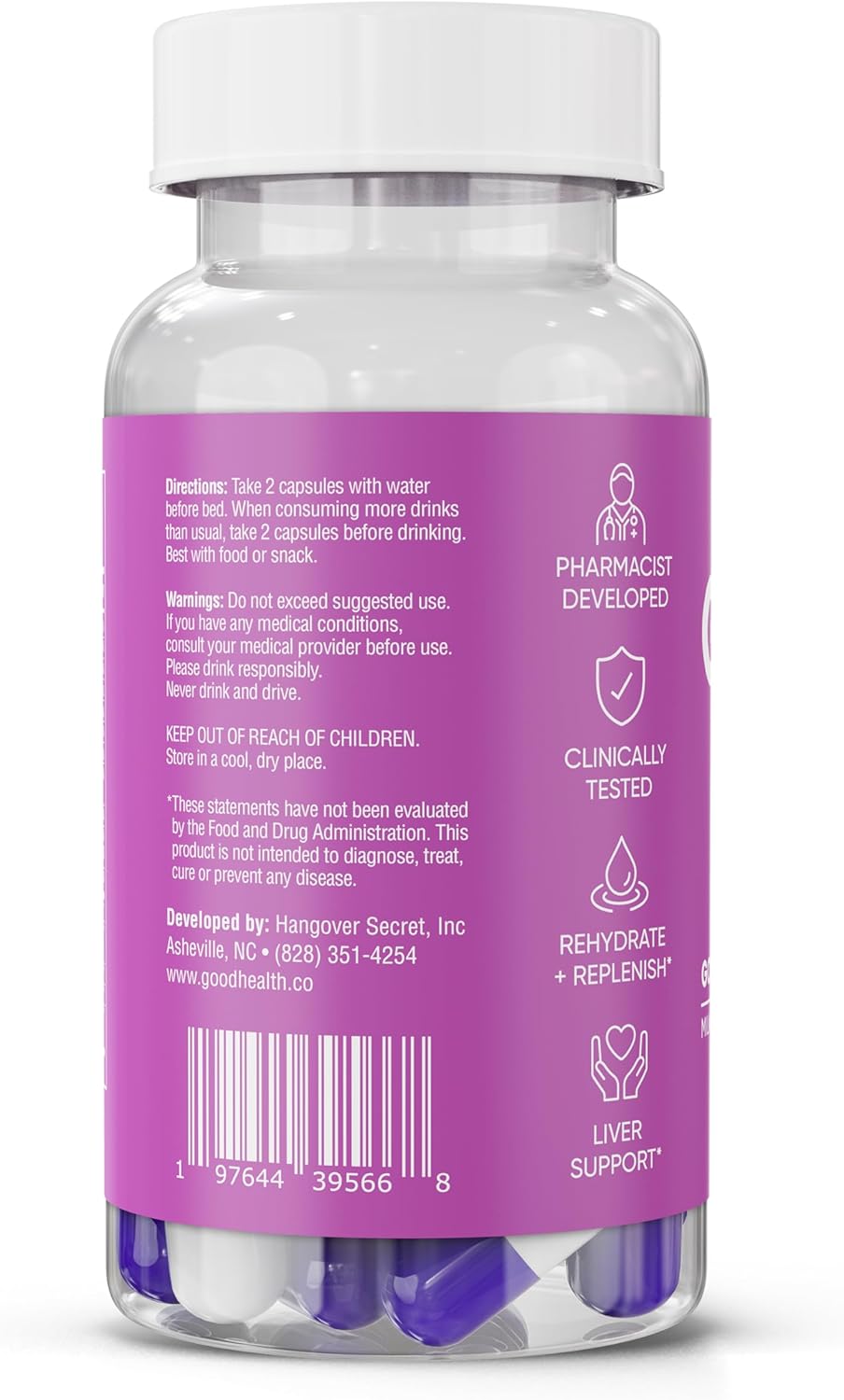 Good Health Co Good Morning Hangover Pills - Clinical Relief and Liver Support with Electrolytes, Milk Thistle, and DHM for Morning Recovery - BoostGo Australia