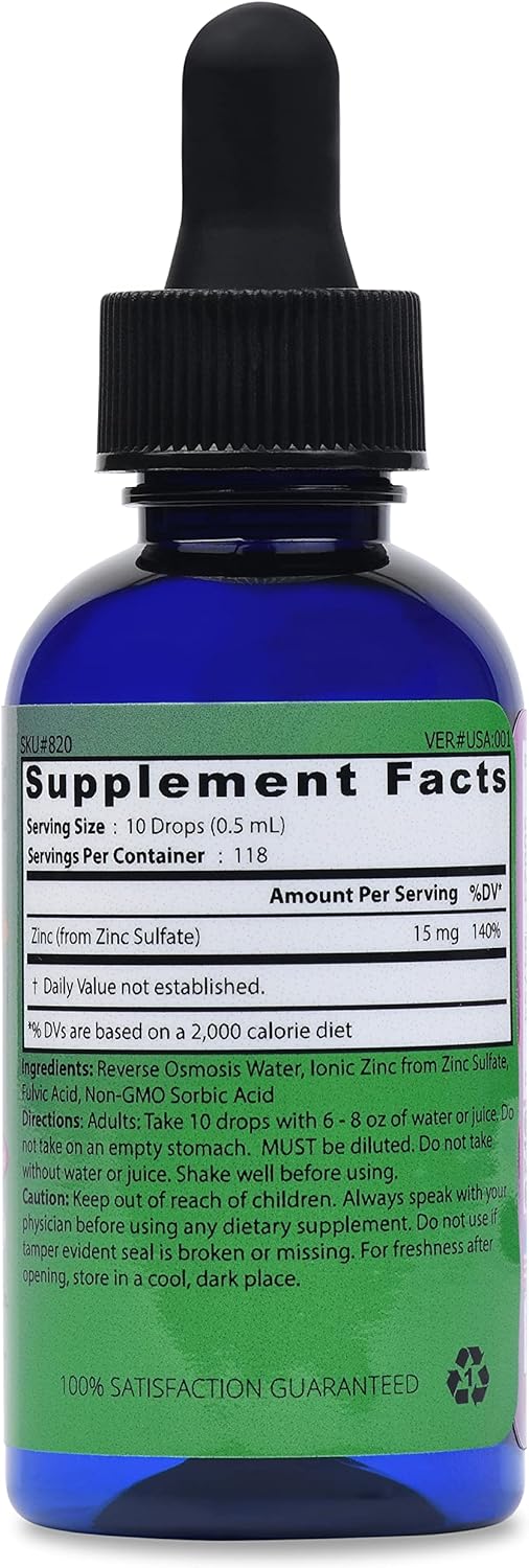 Good State Cold Plasma-Activated Liquid Ionic Zinc Ultra Concentrate - Immune Support Supplement - Non-GMO, Vegan, Child-Safe - 2 fl oz