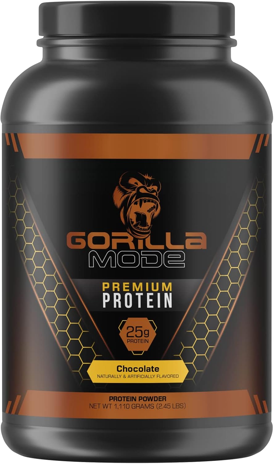 Gorilla Mind Gorilla Mode Premium Chocolate Whey Protein - 25g Whey Protein Isolate & Concentrate, Muscle Recovery & Growth (30 Servings) - BoostGo Australia