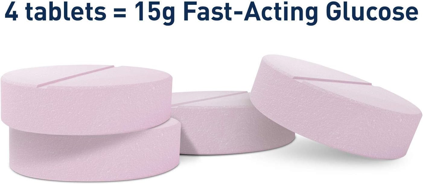 Grape Flavored TRUEplus® Glucose Tablets - 50 Count Bottle for Blood Sugar Support