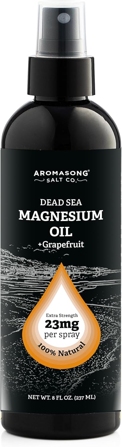 Grapefruit Magnesium Spray for Leg Discomfort and Better Sleep - 8 Oz Ultra-Pure Formula with 23mg Magnesium per Spray