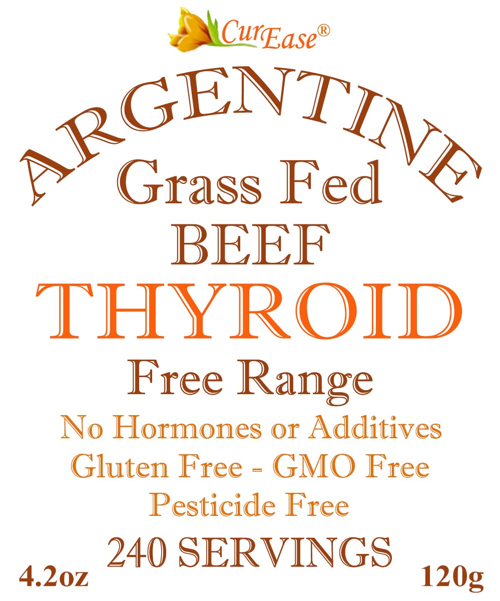 Grass-Fed Argentine Beef Thyroid Powder by CurEase - 4.2oz