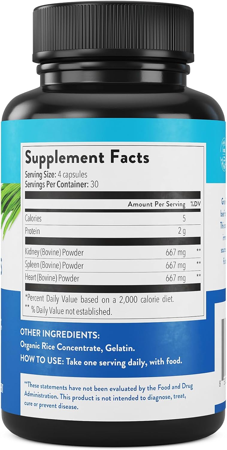 Grass-Fed Beef Liver and Organ Capsules for Improved Nutrition and Wellness