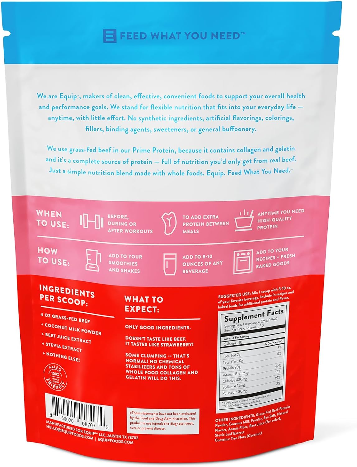 Grass-Fed Beef Protein Isolate Powder - Paleo & Keto Friendly - Supports Tissue Repair & Building - Strawberry Flavor - 30 Servings