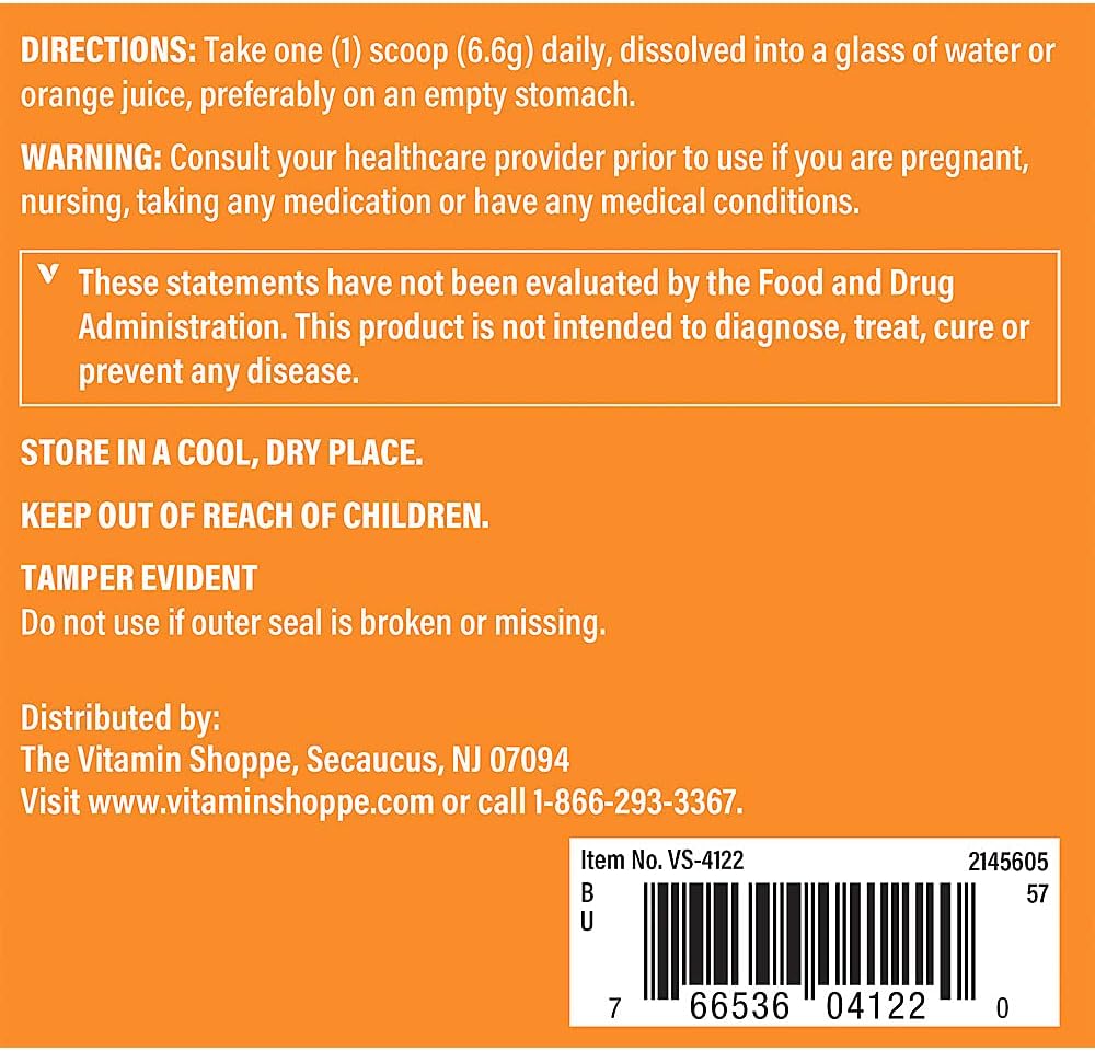 Grass Fed Bovine Collagen Peptides Powder for Healthy Hair, Skin, and Joints - Unflavored Gluten Free Natural Peptide - 7 Ounces Powder by The Vitamin Shoppe