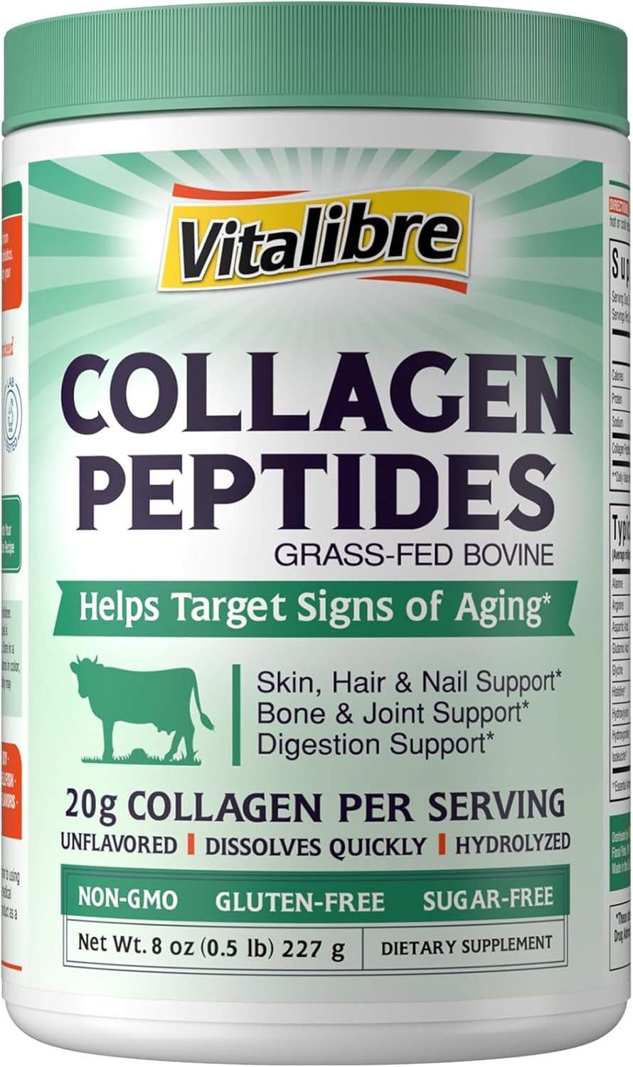 Grass-Fed Bovine Collagen Peptides Powder for Skin, Hair, Nails, Bones & Joints - Unflavored Hydrolyzed Protein for Women & Men - Non-GMO, Keto & GF - 11 Servings, 8oz - BoostGo Australia