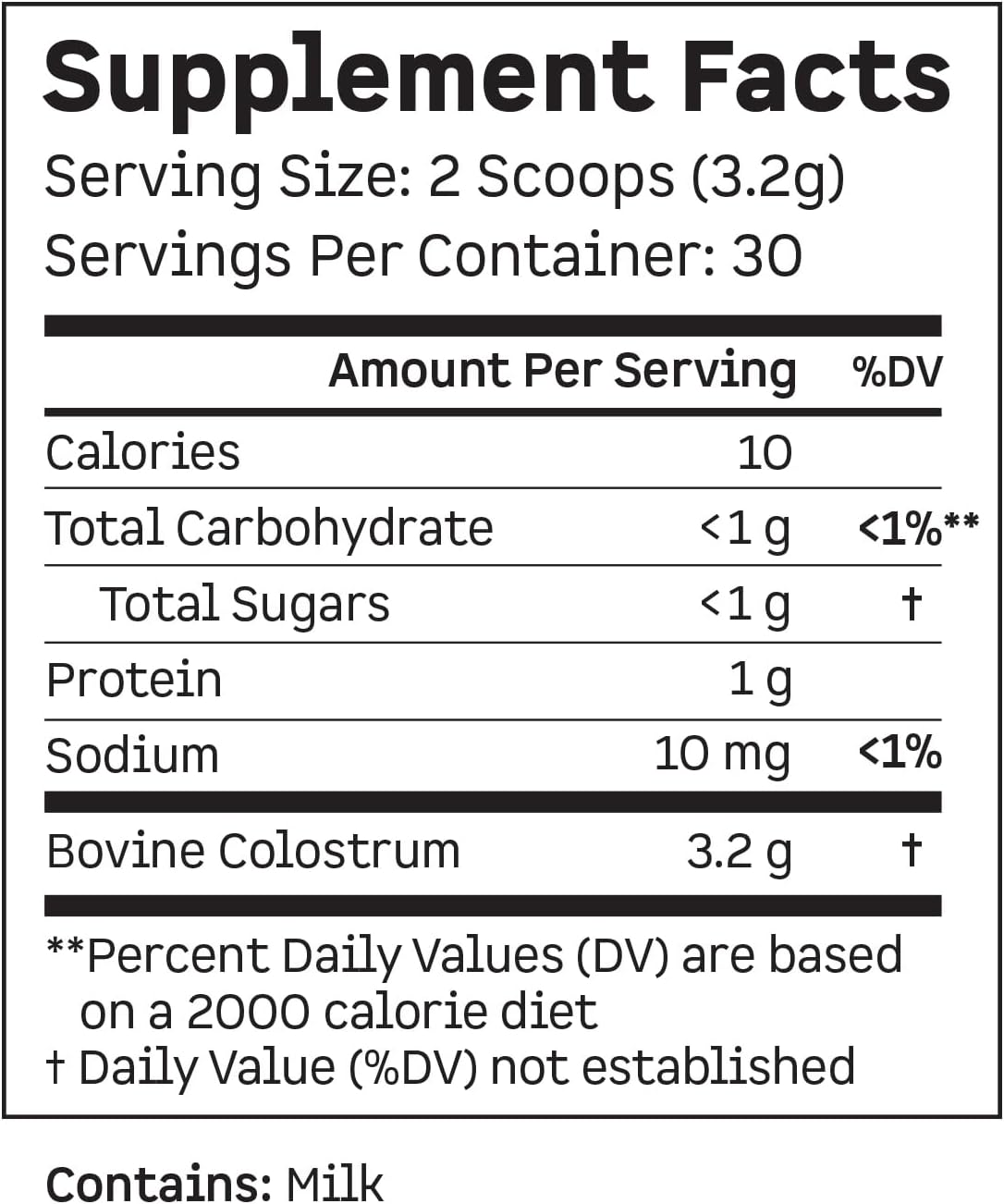 Grass-Fed Bovine Colostrum for Gut Health and Immune Support - 30 Servings