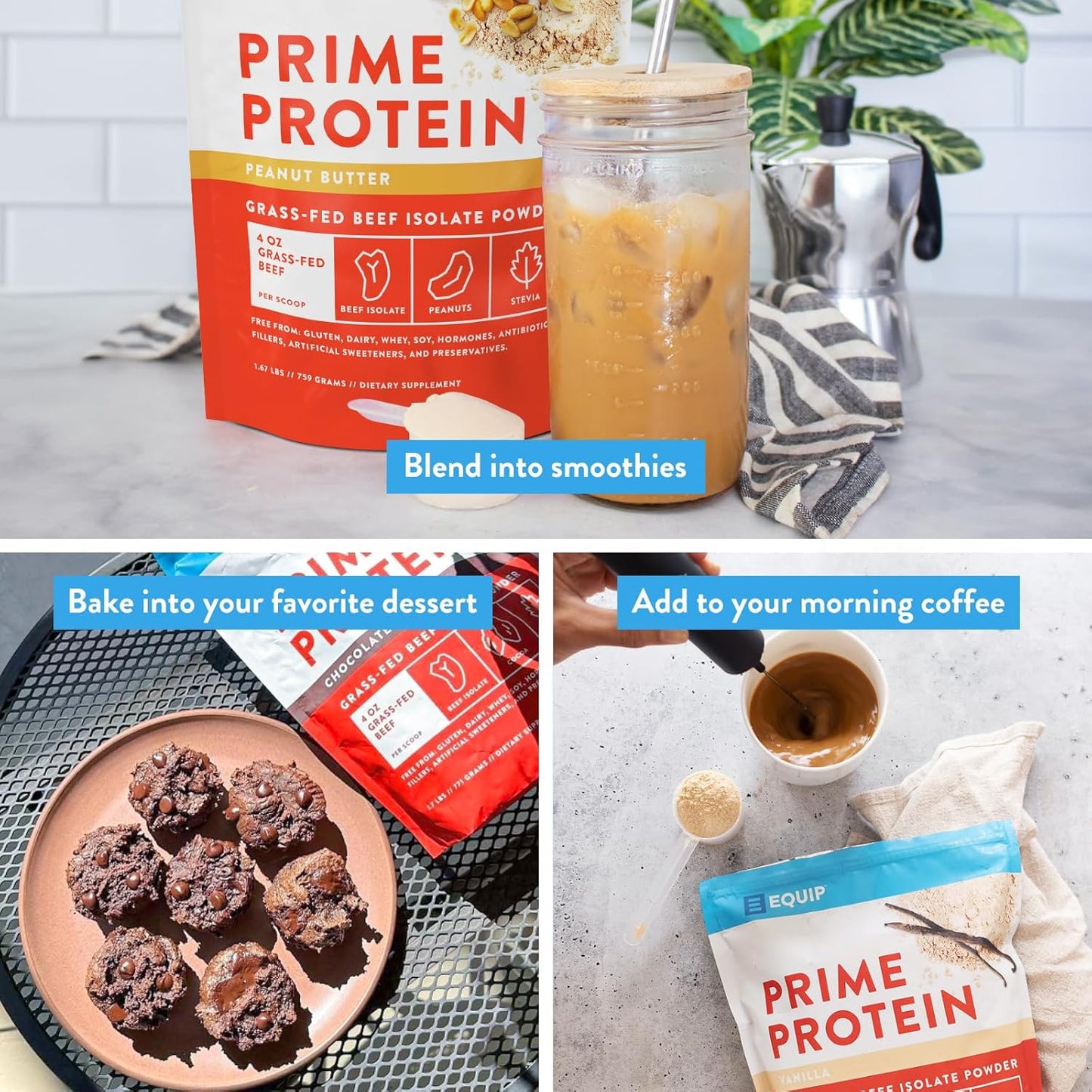 Grass Fed Carnivore Protein Powder - Paleo and Keto Friendly with Peanut Butter Flavor - 30 Servings