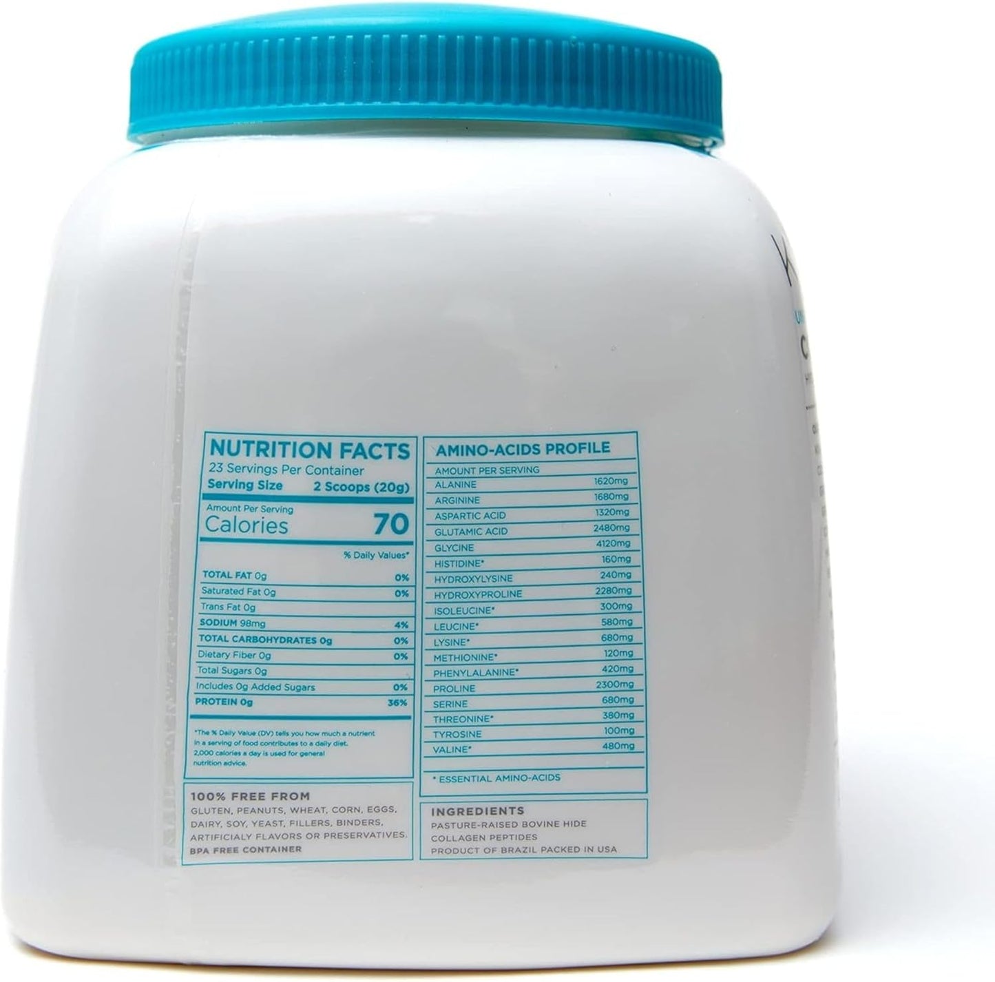Grass-Fed Collagen Peptide Powder - 16 oz - Hydrolyzed for Better Absorption - Non-GMO & Gluten Free