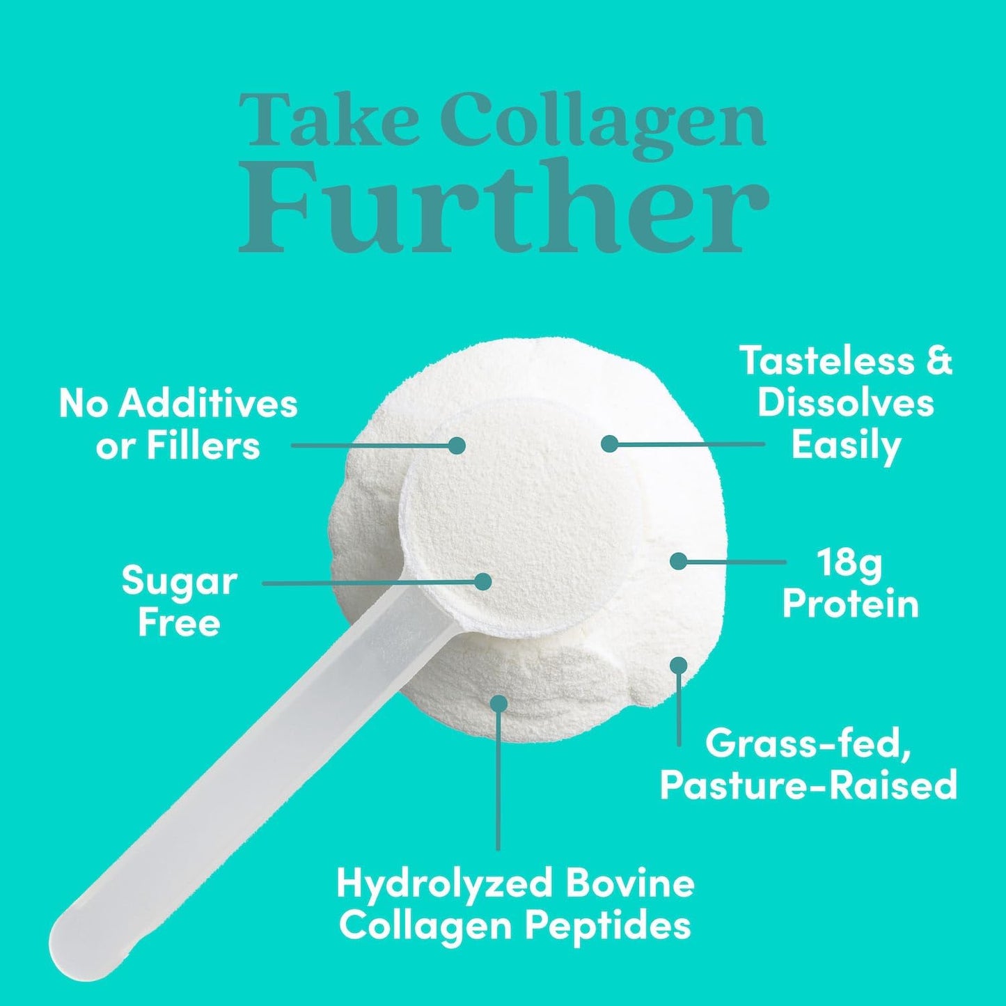 Grass-Fed Collagen Peptides Powder for Gut Health, Joints, Hair, Skin, Nails - Unflavored, Paleo Keto, Sugar-Free - 9.88 oz