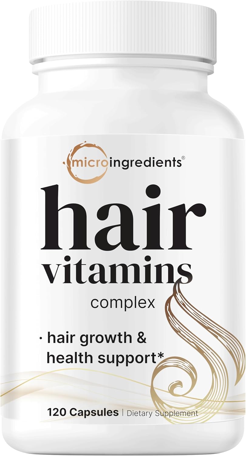 Grass-Fed Collagen Peptides Powder & Hair Vitamins Capsules Bundle | 2 Pack | 14-in-1 Hair Growth Support Formula | Micro Ingredients