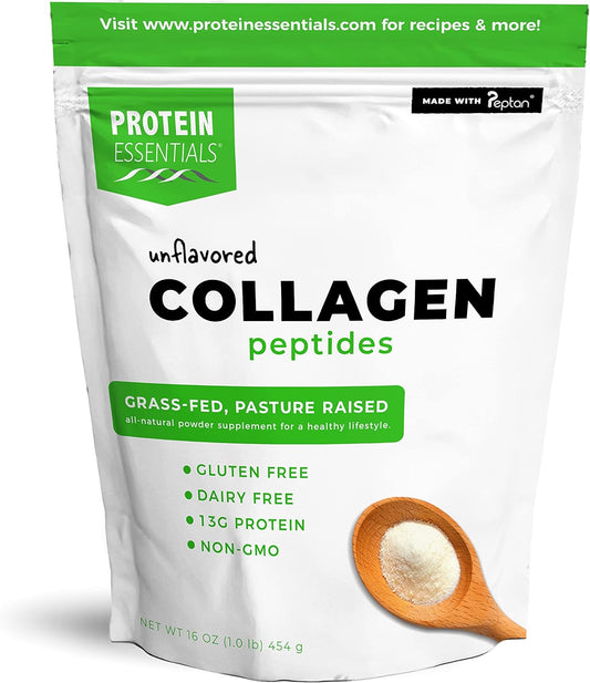 Grass-Fed Collagen Peptides Powder, Paleo & Keto Friendly, NonGMO, Gluten Free - 16 oz